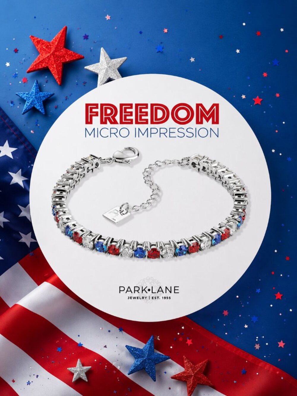 Park Lane Freedom Micro Impression Tennis Bracelet